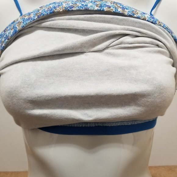 Q&A top Large NWT floral daisy print tank cami shelf bra layering VINTAGE Y2K - Picture 8 of 10